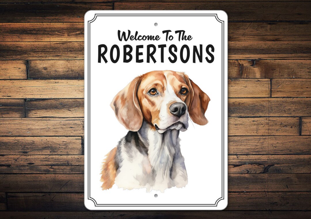 Customizable Beagle Dog Sign | Beagle Dog Gift | Customizable Dog Decor ...