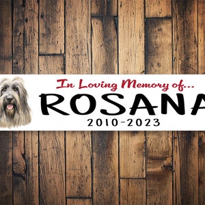 Briard Memorial Dog Sign | Custom Briard Burial Sign | Briard Dog Sign | Dog Memory Gift | Dog Memory Gift | Custom Briard Gift | Metal Sign