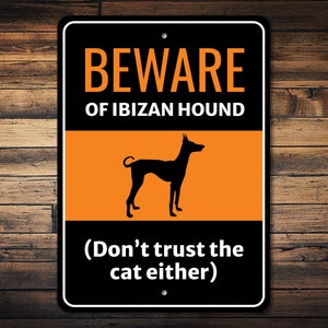Ibizan Hound Sign, Ibizan Hound Gift, Ibizan Hound Decor, Dog Silhouette Sign, Funny Home Decor, Dog Humor Sign - Dog Metal Sign