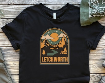 Letchworth State Park Unisex Short Sleeve Tee New York Western NY Livingston County Tees Wyoming County Shirts Hiking And Camping Gear Gifts