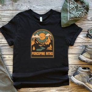 Porcupine Mountains Michigan Unisex Short Sleeve Tee MI Outdoors State Park Gift For Nature Lover Upper Peninsula Hiking Adventure Apparel