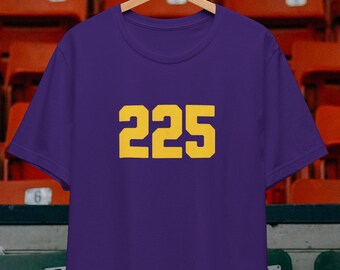 Baton Rouge LA Tee: 225 Area Code, Gold Font, Louisiana Gift