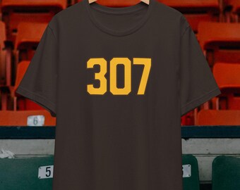 Wyoming 307 Area Code Tee: Big WY Unisex T-Shirt, Cowboy State Souvenir
