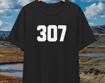 Wyoming Pride T-Shirt: Area Code 307, Cowboy State Souvenir