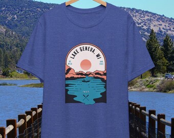 Lake Geneva WI Tee: Badge Style Outdoor Recreation Shirt