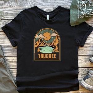 Truckee California Unisex Short Sleeve Tee CA Outdoors State Park Gift For Nature Lover Northern Cal Hiking Adventure Apparel Lake Tahoe