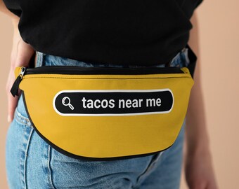 Taco Lover Fanny Pack Tacos cerca de mí Regalos de comida para Chef Papá Mamá Cinco De Mayo bolsa BFF Regalo para viajar Mexican Taco Truck Fan Beach Trip