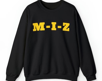 Columbia Missouri M-I-Z Sweat-shirt ras du cou unisexe en mélange épais MO Native Pride Show Me State CoMo Midwestern Jefferson City Apparel St Louis