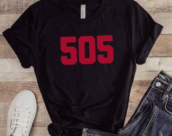 505 Pride Albuquerque NM Unisex Tee, ABQ Shirt, New Mexico Short Sleeve T-Shirt, Southwest Gift, Area Code Top The Q 505 Day