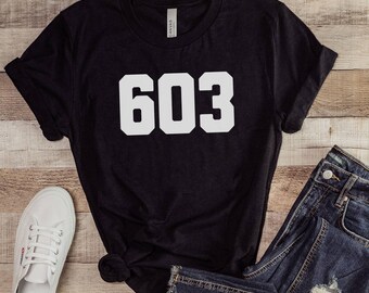 New Hampshire 603 Pride Tee, Area Code Shirt, Unisex Short Sleeve T-shirt, NH Gift, Granite Stater Apparel, New Hampshirite,