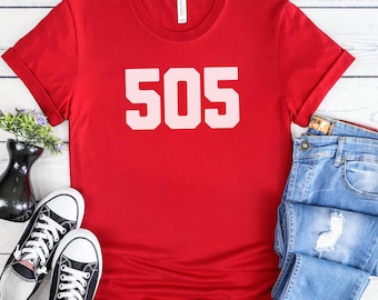 505 Albuquerque NM Pride Unisex Tee, ABQ Shirt, New Mexico Short Sleeve T-Shirt, Area Code Top, Duke City Gear 505 Day