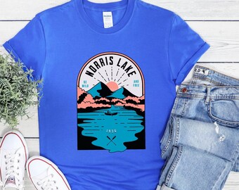 Norris Lake TN Unisex Softstyle T-Shirt Tennessee Summertime Reservoir Lake Tee Norris Dam State Park Apparel Family Vacation Gift For Dad