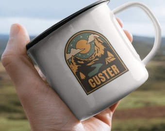 Custer State Park SD Camping Cup South Dakota Outdoor Apparel Black Hills Wildlife Reserve Shirt Needles Highway Adventure Gift Coffee Lover