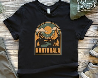 Nantahala National Forest North Carolina Unisex Short Sleeve Tee Western NC Hiking Gift Camping Gear Smoky Mountains Adventure Enthusiast