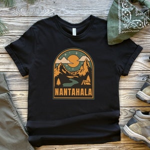 Nantahala National Forest North Carolina Unisex Short Sleeve Tee Western NC Hiking Gift Camping Gear Smoky Mountains Adventure Enthusiast