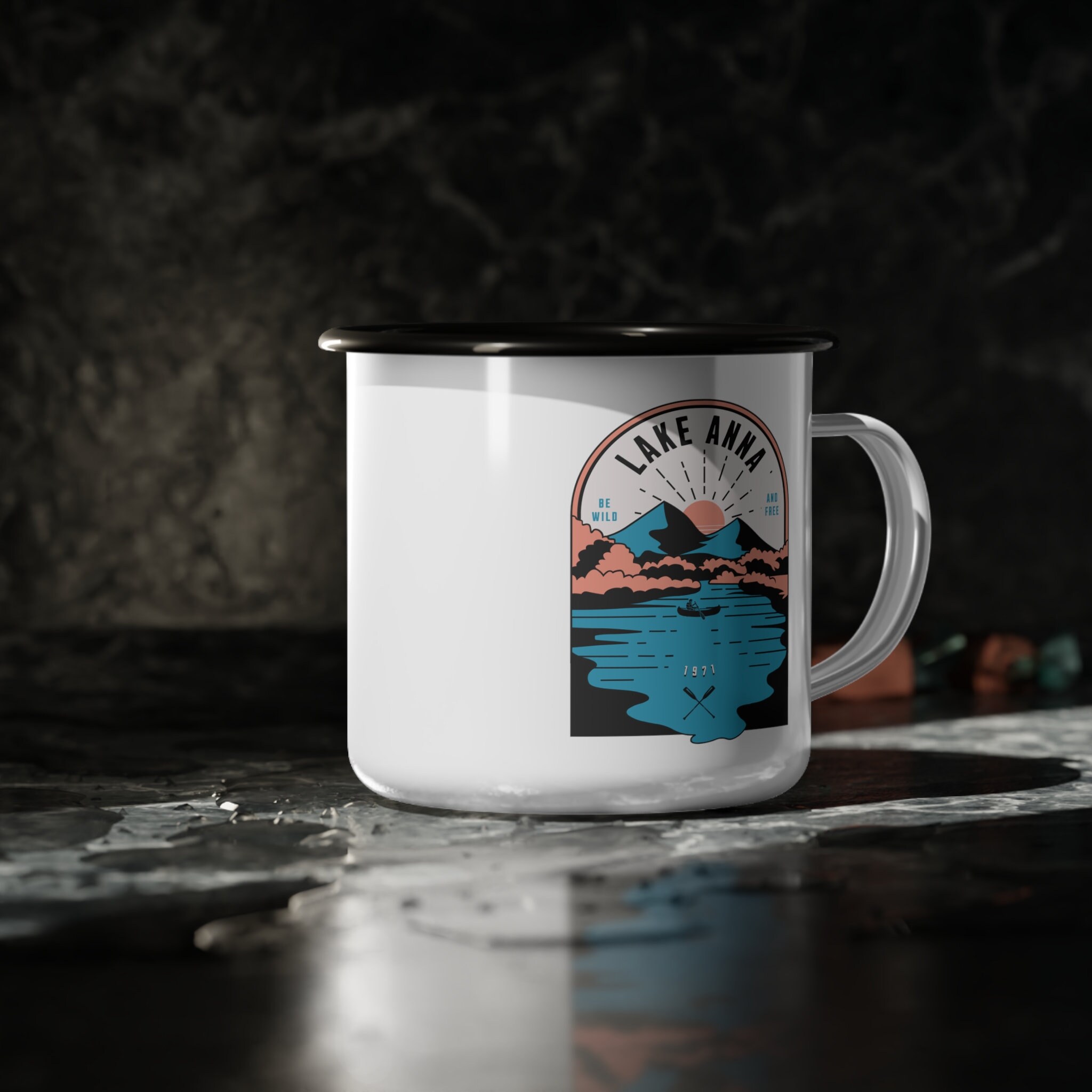 Lake Anna VA Enamel Camp Cup Virginia Lake Souvenir Hiking