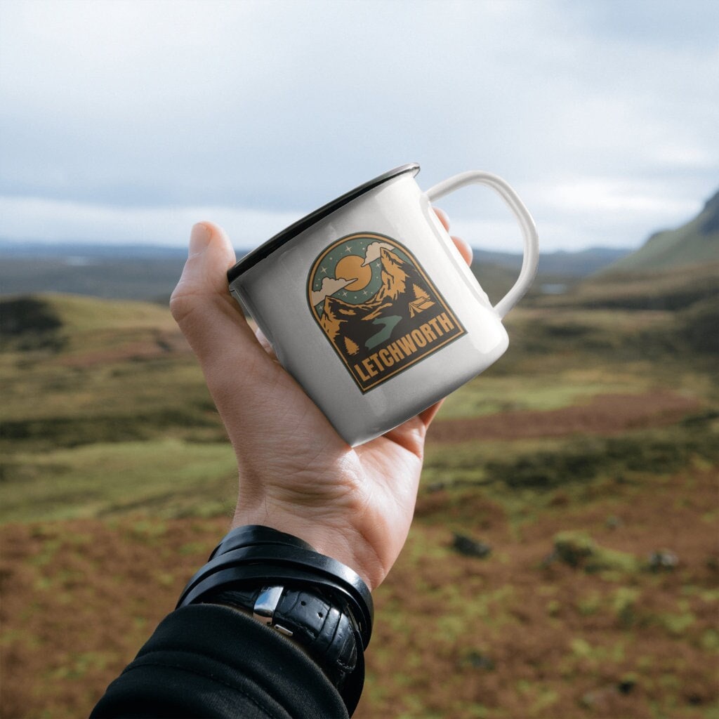 Letchworth State Park New York Camp Cup souvenir Hiking gift camping gear Western NY Livingston County Wyoming County Hiking Coffee Lover