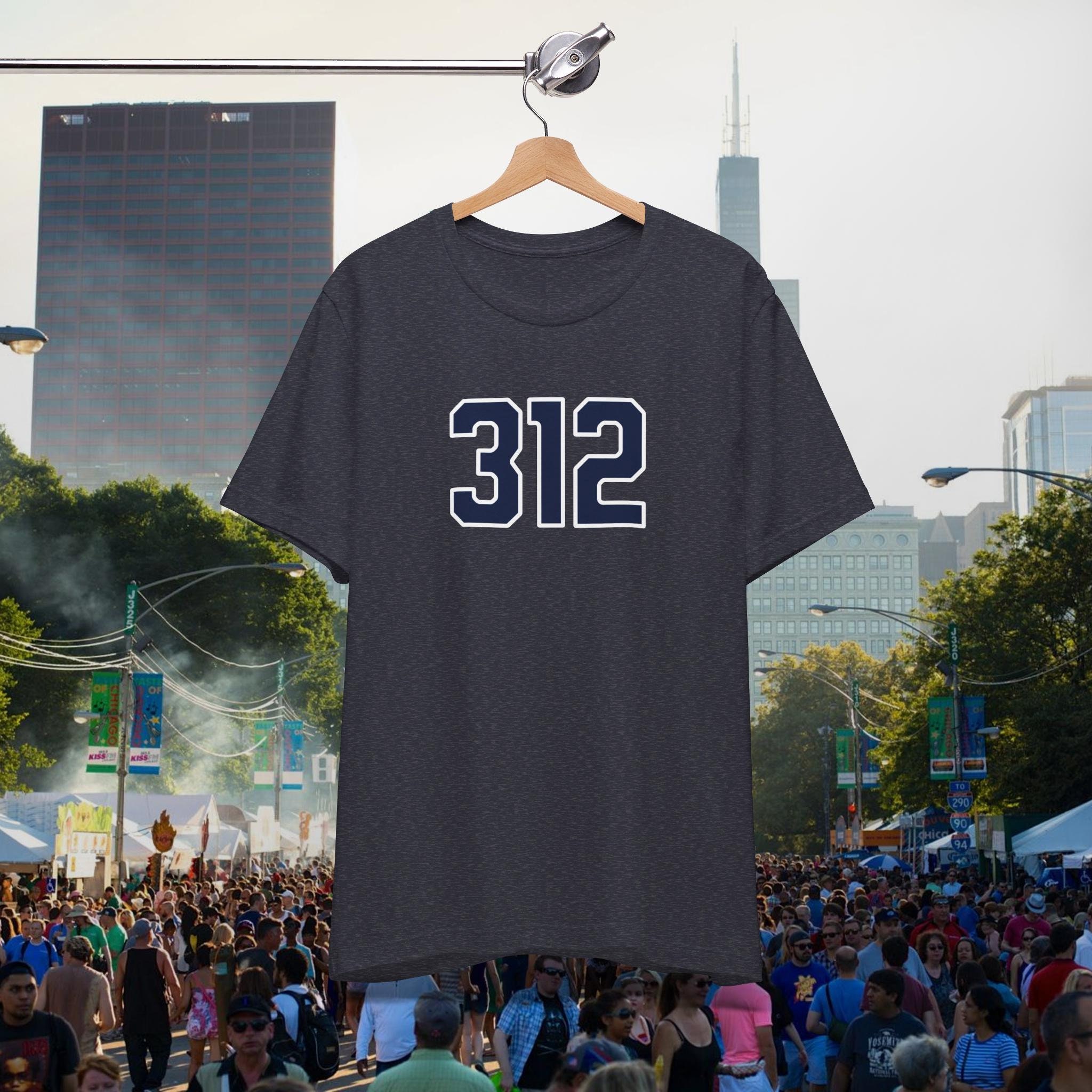 Chicago IL 312 Area Code Unisex Short Sleeve Tee Northeast Illinois Chi ...