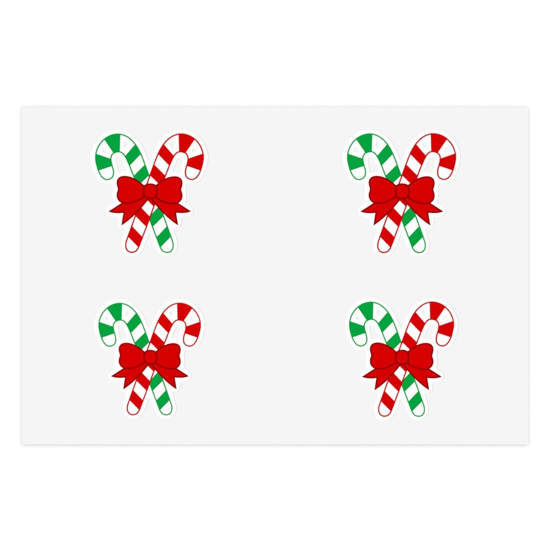 Candy Cane Sticker Sheet Christmas Stickers Christmas Decals Holiday