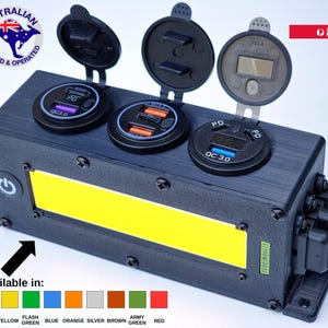 RTT Daktent Auto Camper Caravan Boot 4x4 4wd 12V Power Box USB telefoon laptop oplader sigarettenaansteker LED universeel off-grid omgevingslicht