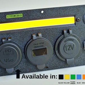 Auto Camper Caravan Boot Van 4x4 4wd 12V Power Panel USB telefoon laptop oplader sigarettenaansteker LED universele custom offgrid