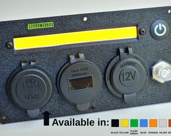 Pannello di alimentazione configurabile USB 12V/24V - Camper, roulotte, tenda, barca, caricabatterie fuori rete