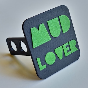 Trailer hitch tow car receiver cover cap funny Mud Lover 4x4 4wd offroad custom