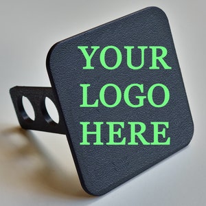 Trailer hitch tow car receiver cover cap custom company business logo protector