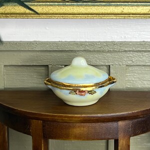 Vintage Jo Parker Porcelain Lidded Serving Bowl - Dollhouse Miniature 1:12