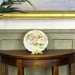 Vintage Nancy Duden Hand Painted Avon Plate - Dollhouse Miniature 1:12