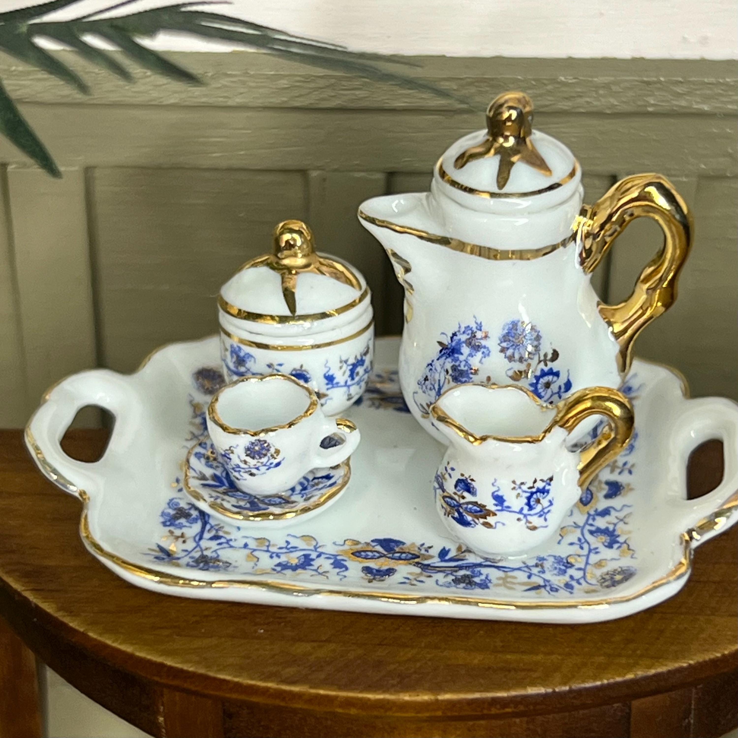 Reutter Porzellan Tea Set - Dollhouse Miniature 1:12 - Etsy