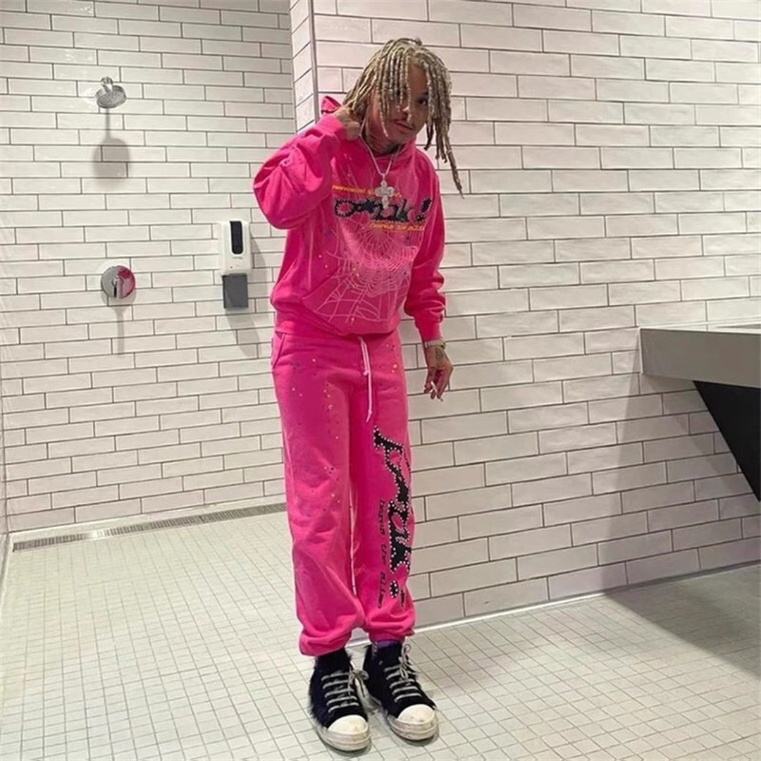 spider-hip-hop-web-puff-print-sp5der-555555-tracksuit-men-etsy