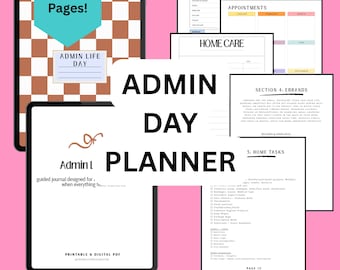 Einfacher kaufmännischer Tagesplaner Haus- und Lebensorganisation Arbeitsbuch Druckbare Arbeitsblätter Home Wartung Tracker Digitaler Download Wiederverwendbares PDF