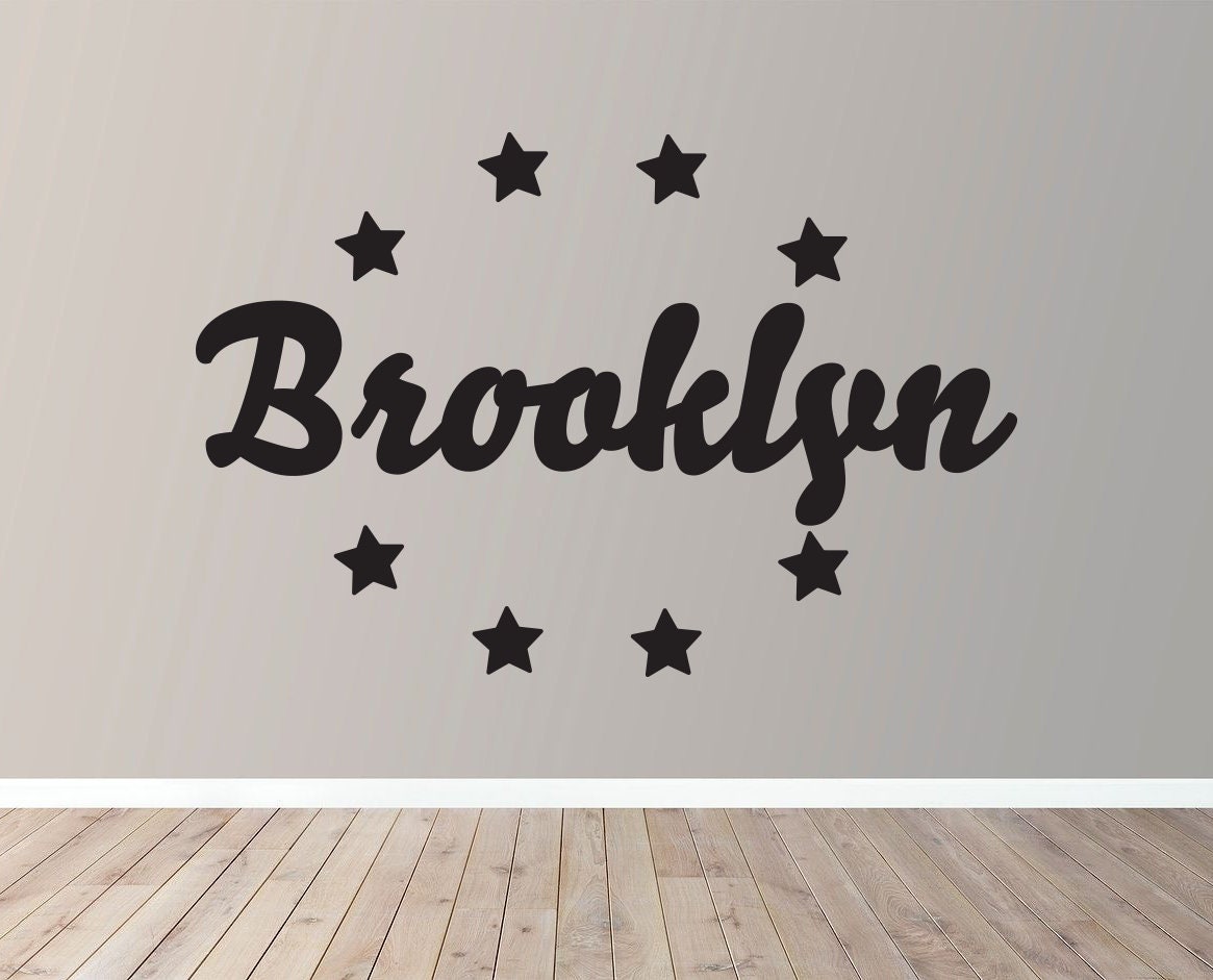 Brooklyn Stars Cursive Text, Svg Png Eps Dxf , Instant Download - Etsy