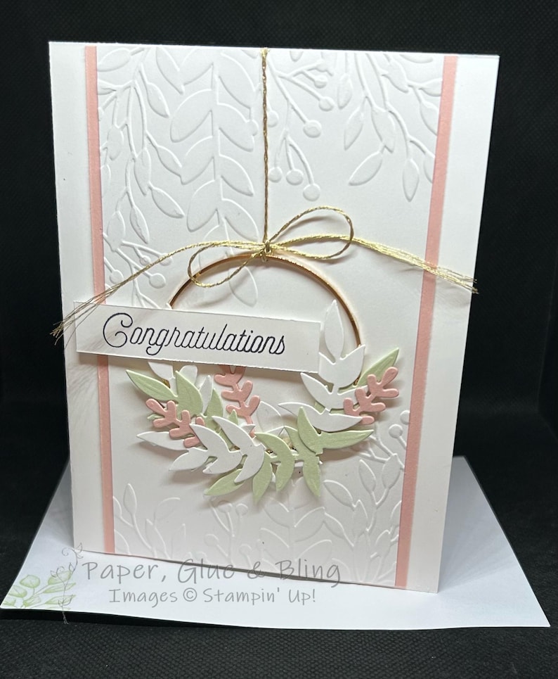 Hanging Wreath Congratulations Card - Etsy