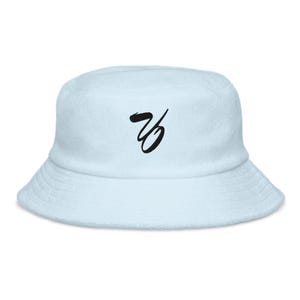 May include: A light blue bucket hat with a black stylized "70" graphic.