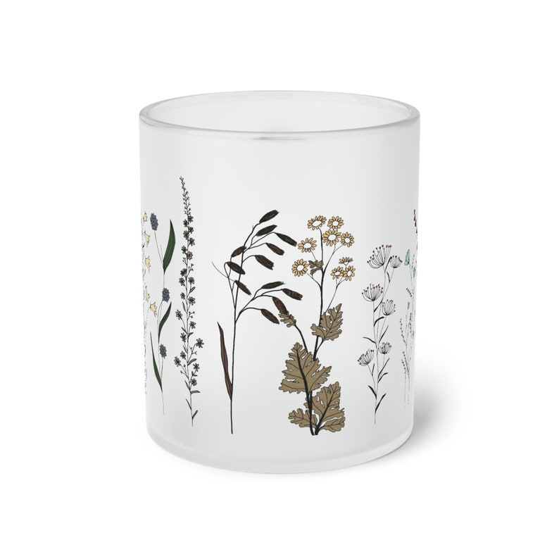 Wildblumen-Matt-farbige Glas-Tasse Bild 2