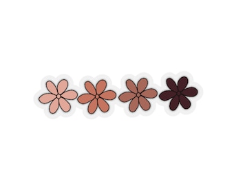 Neutrale mehrfarbige Blumen Sticker