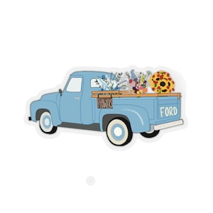 Flower Farm Truck Sticker