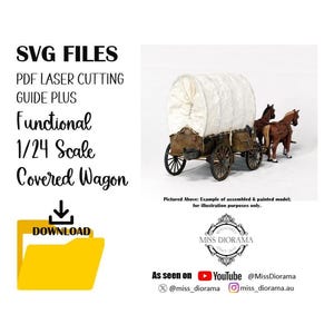 Digital SVG Template for 1/24 Scale Functional Covered Wagon