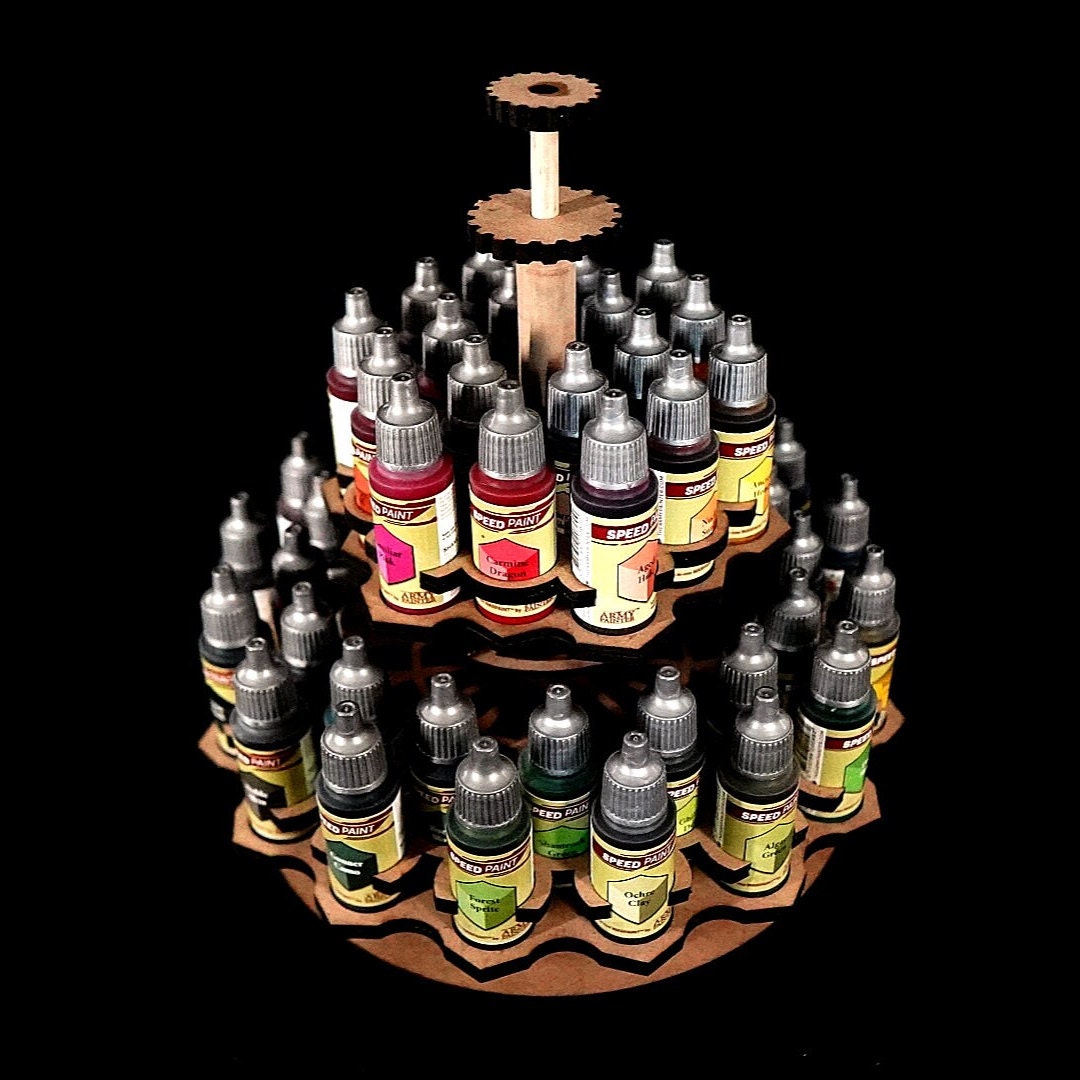 Laser Cut Rotating Paint Rack SVG: Army Painter Mega Set (digital ...