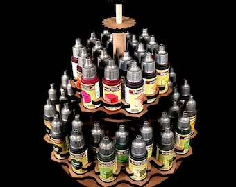 Laser Cut Rotating Paint Rack SVG: Army Painter Mega Set (Digital Download)