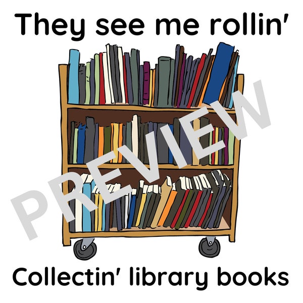 Rolling Book Cart