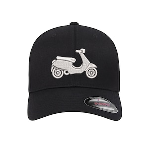 Vespa Scooter Logo Embroidered FlexFit Fitted Hat