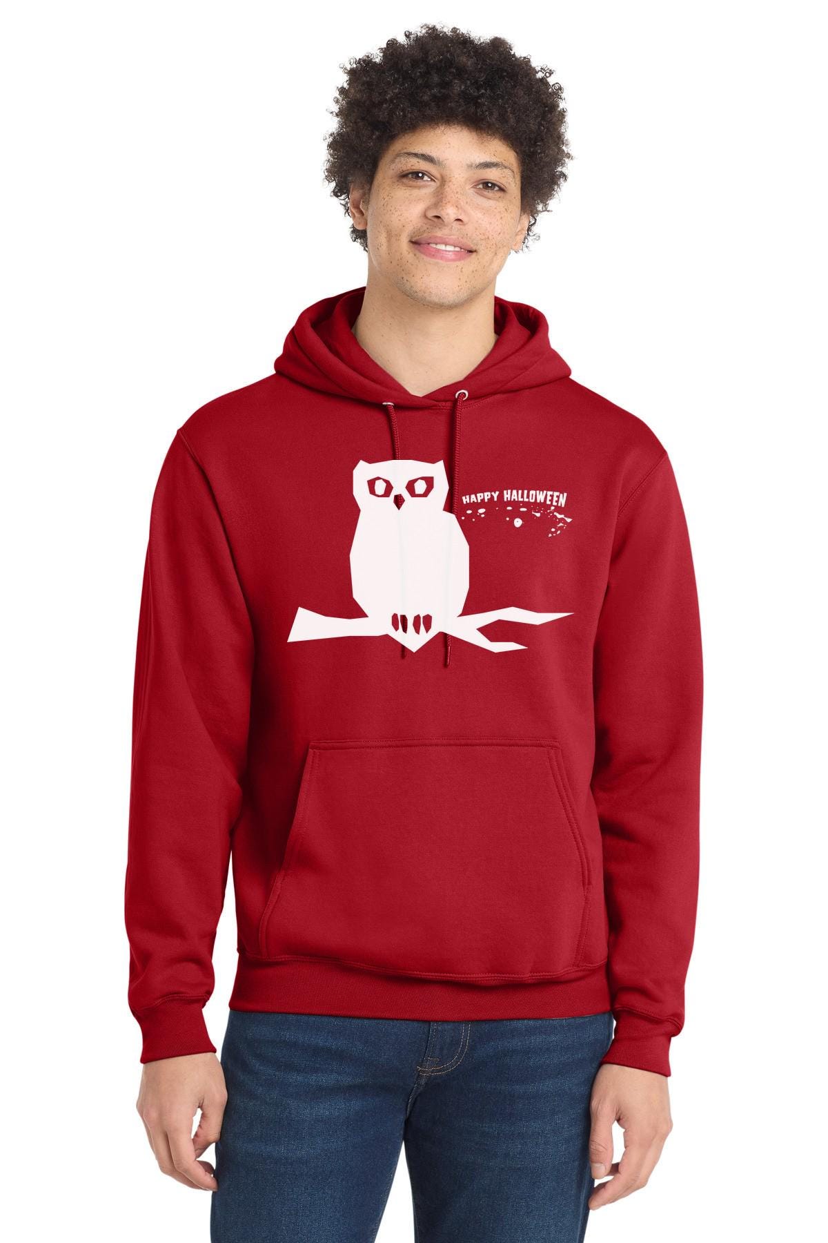 Halloween Owl Happy Halloween Design Pullover Hoodie