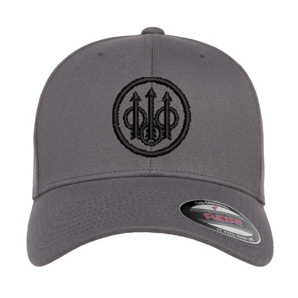 Beretta Firearms Circle Logo Embroidered Flexfit Hat Flat or Curved