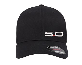 Ford 5.0 Logo Embroidered FlexFit Fitted Hat