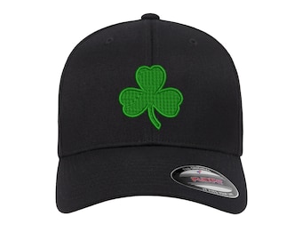 3 Leaf Clover Logo Embroidered FlexFit Fitted Hat