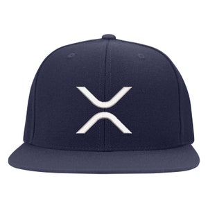May include: A navy blue baseball cap with a white embroidered X-shaped logo.