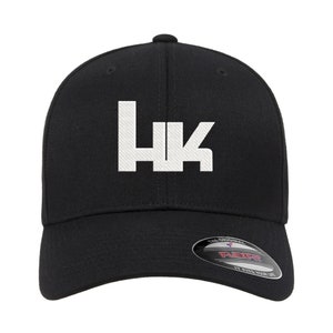 HK Heckler & Koch Logo Embroidered FlexFit Fitted Hat